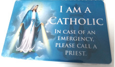 Blessed Mother "I am a Catholic" ID Card